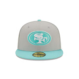 San Francisco 49ers Color Pack Mint & Gray 59FIFTY Fitted Hat - New Era - 31002325