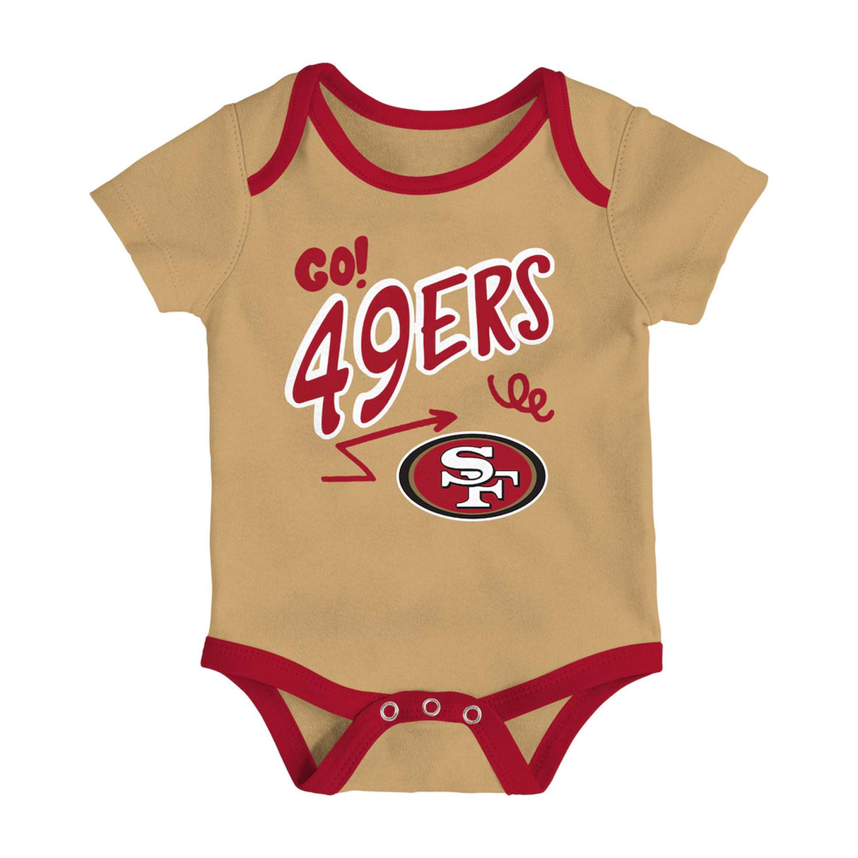 San Francisco 49ers Infant All Day Play 3 - Piece Bodysuit Set - NFL - 24330110101