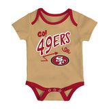 San Francisco 49ers Infant All Day Play 3 - Piece Bodysuit Set - NFL - 24330110101