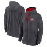 San Francisco 49er's Nike Anthracite Primetime Club Full - Zip Hoodie - Nike - 