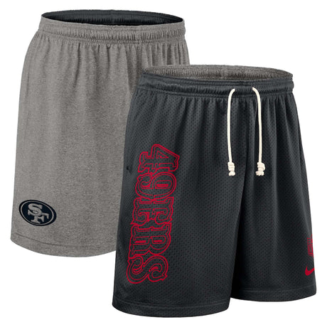 San Francisco 49ers Nike Black Sideline Reversible Performance Shorts - Nike - 