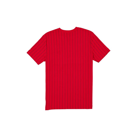 San Francisco 49ers Red & Gold New Era Throwback Pinstripe T-Shirt - New Era - 