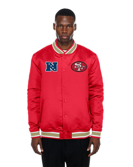 San Francisco 49ers Red Satin Classics Jacket - New Era - 