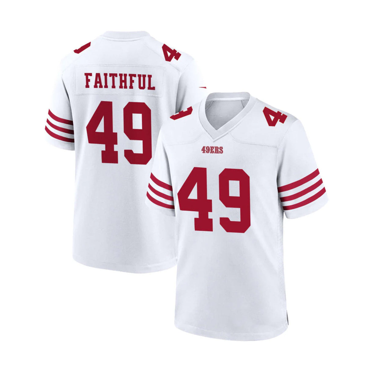 San Francisco 49ers The Faithful 49 White Home Game Jersey - Nike - 23600210101