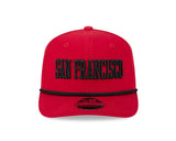 San Francisco 49ers Wordmark Red 9SEVENTY Rope Snapback Hat - New Era - 237404101