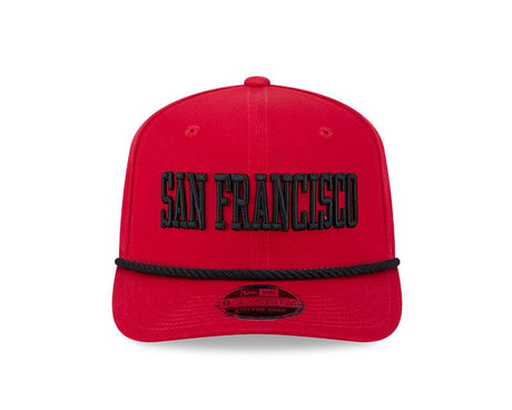 San Francisco 49ers Wordmark Red 9SEVENTY Rope Snapback Hat - New Era - 237404101