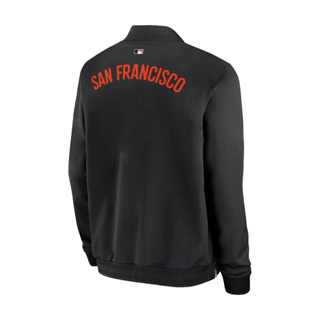 San Francisco Giants Authentic Collection Black Dugout Full Zip Bomber Jacket - New Era - 23100141301