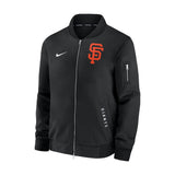 San Francisco Giants Authentic Collection Black Dugout Full Zip Bomber Jacket - New Era - 23100141301