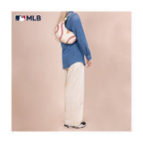 San Francisco Giants Baseball Stitch Beige Hobo Crossbody Bag - Montana West - 221102413