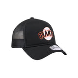 San Francisco Giants Black 9FORTY A-Frame Snapback Trucker Hat - New Era - 23013241303
