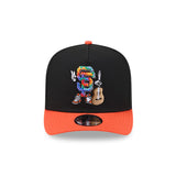San Francisco Giants Cartoon Mascot Black & Orange 9FIFTY A - Frame Snapback Hat - New Era - 230118413