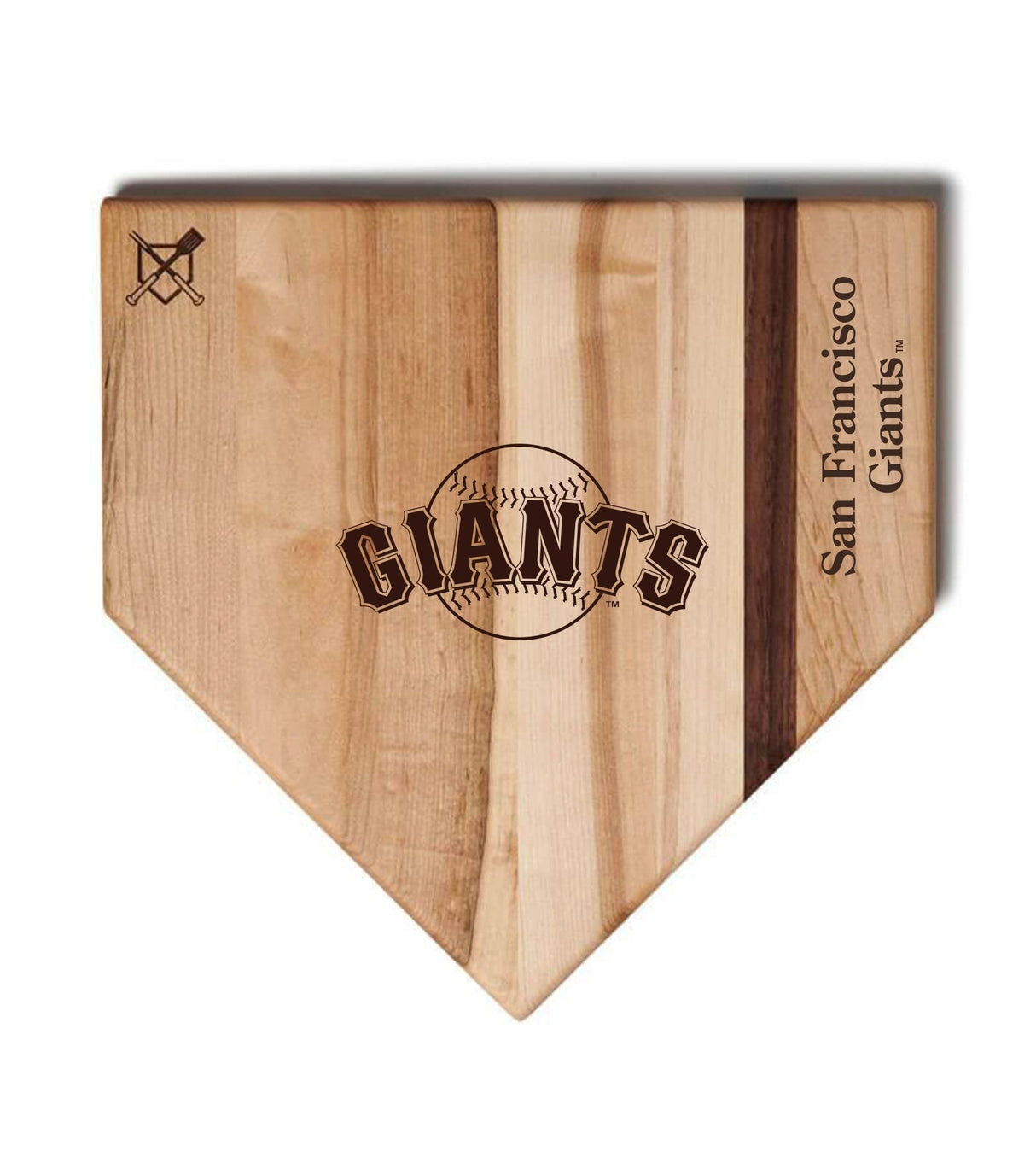 San Francisco Giants Home Plate Cutting Boards | Multiple Sizes | Multiple Designs - Baseball BBQ - 