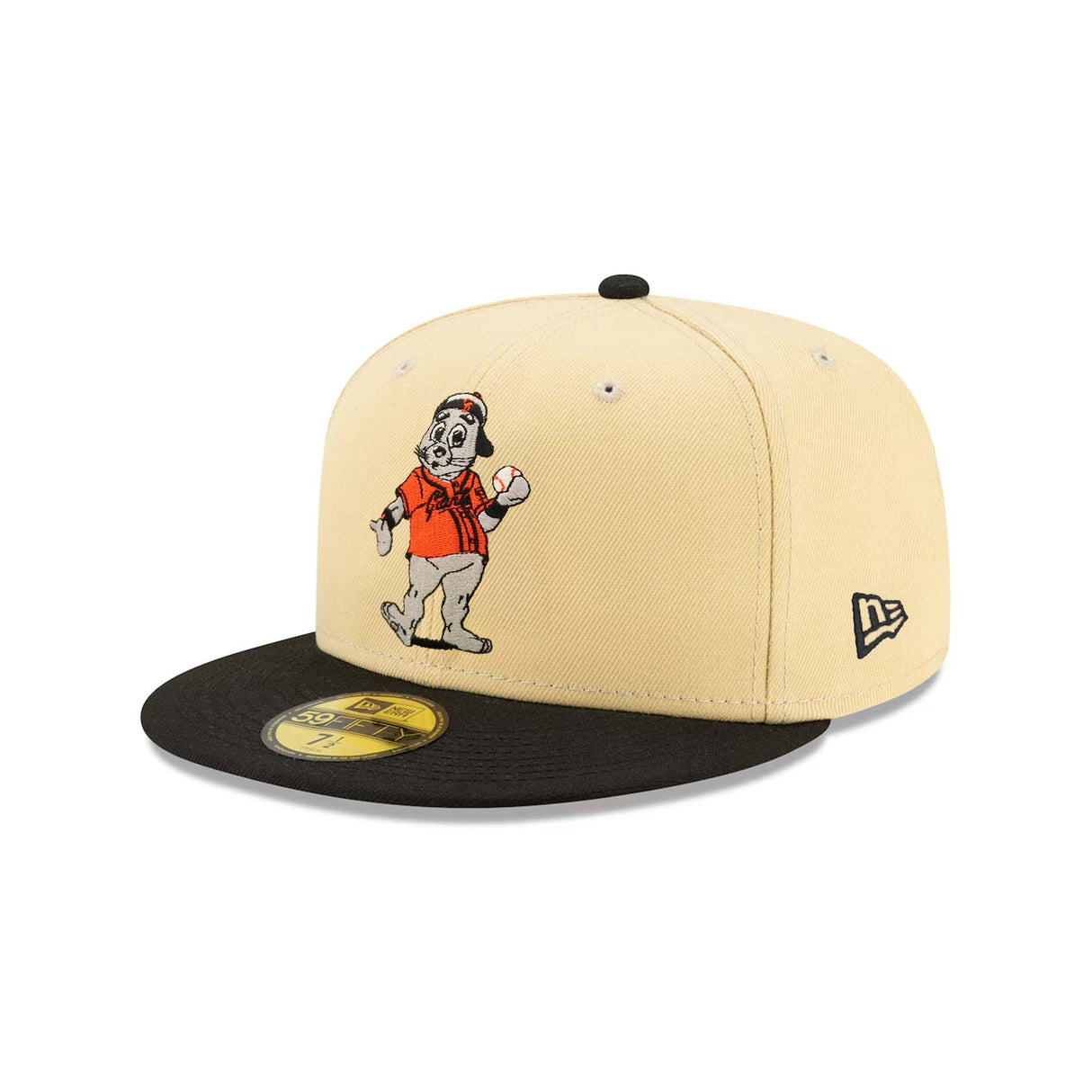San Francisco Giants Mascot 50th Patch Cream & Black 59FIFTY Fitted Hat - New Era - 