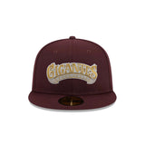 San Francisco Giants Metallic Gold Script Maroon 59FIFTY Fitted Hat - New Era - 23863841323