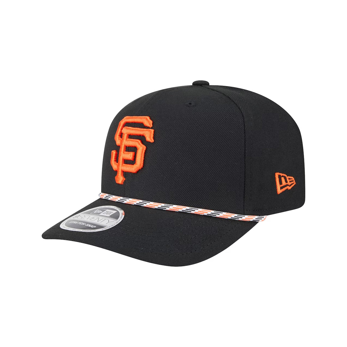 San Francisco Giants Multi - Rope Black 9SEVENTY Stretch - Snap Hat - New Era - 230125413