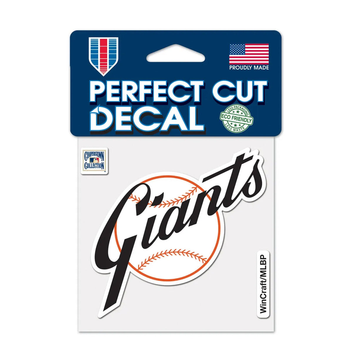 San Francisco Giants Script Baseball Logo 4x4 Perfect Cut Decal - Wincraft - 3210413