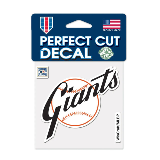 San Francisco Giants Script Baseball Logo 4x4 Perfect Cut Decal - Wincraft - 3210413
