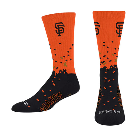 San Francisco Giants Spray Zone Crew Socks - For Bare Feet - 