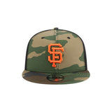 San Francisco Giants Woodland Camo 9FIFTY Snapback Trucker Hat - New Era - 23012641302