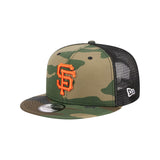 San Francisco Giants Woodland Camo 9FIFTY Snapback Trucker Hat - New Era - 23012641302