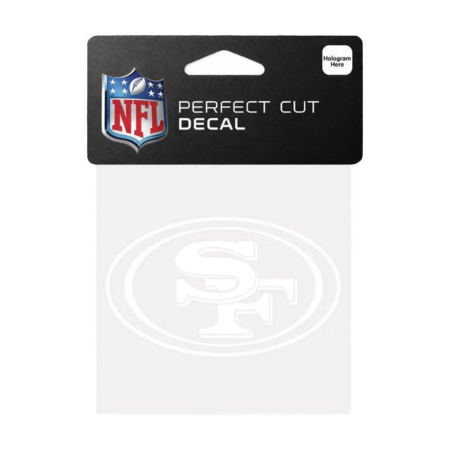San Francisco White 49ers 4x4 Perfect Cut Decal - Wincraft - 3215101