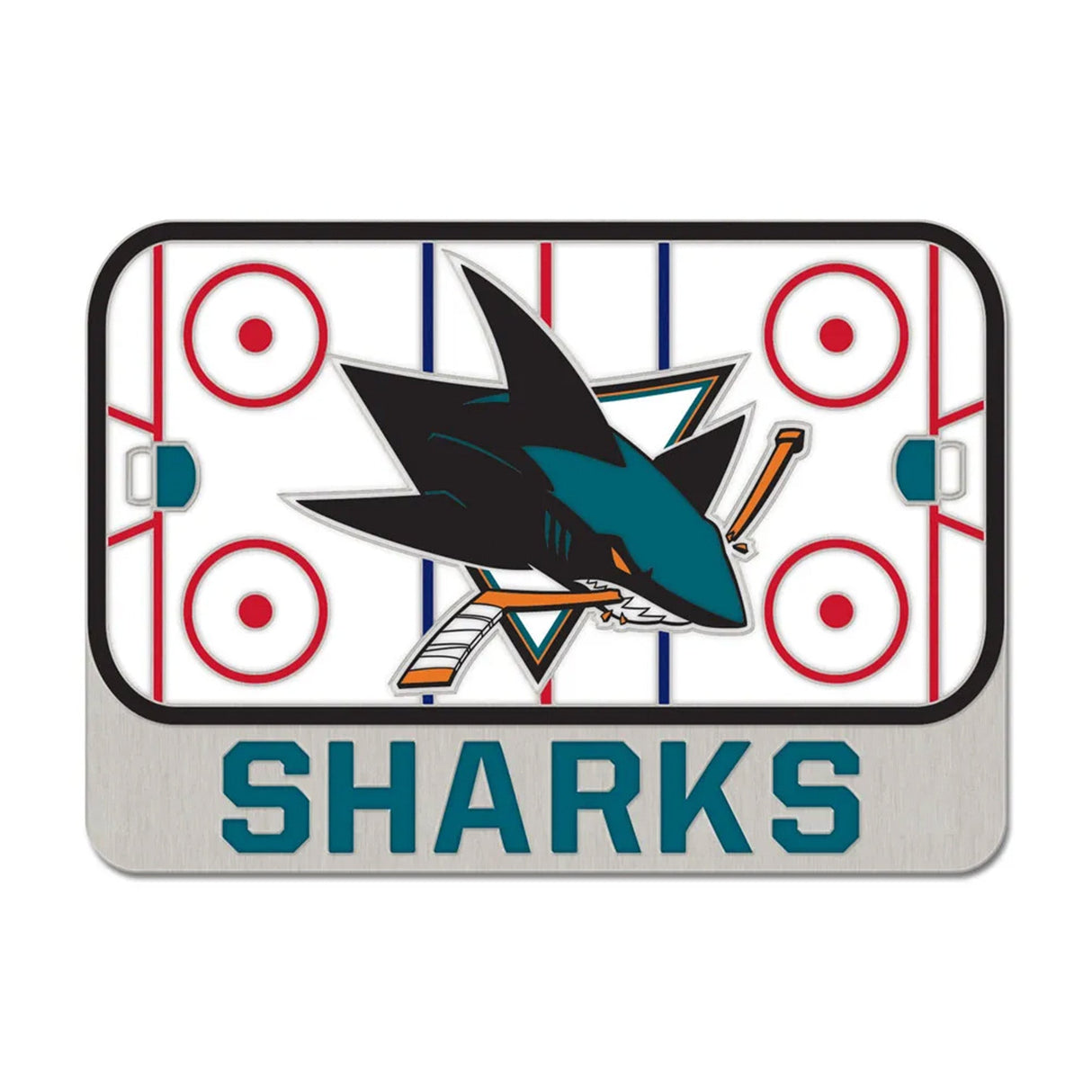 San Jose Sharks Hockey Rink Logo Collector Enamel Pin - Wincraft - 3236013270