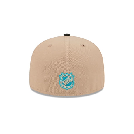 San Jose Sharks Tan & Black 59FIFTY Fitted Hat - New Era - 