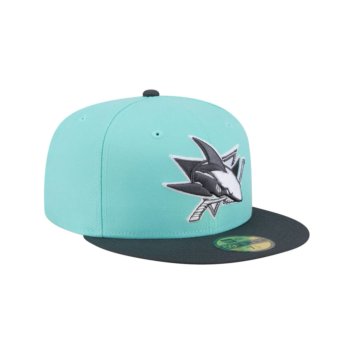 San Jose Sharks Teal Black 2 - Tone Turq 59FIFTY Fitted Hat - New Era - 230510332701