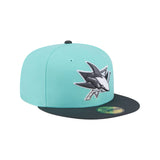 San Jose Sharks Teal Black 2 - Tone Turq 59FIFTY Fitted Hat - New Era - 230510332701
