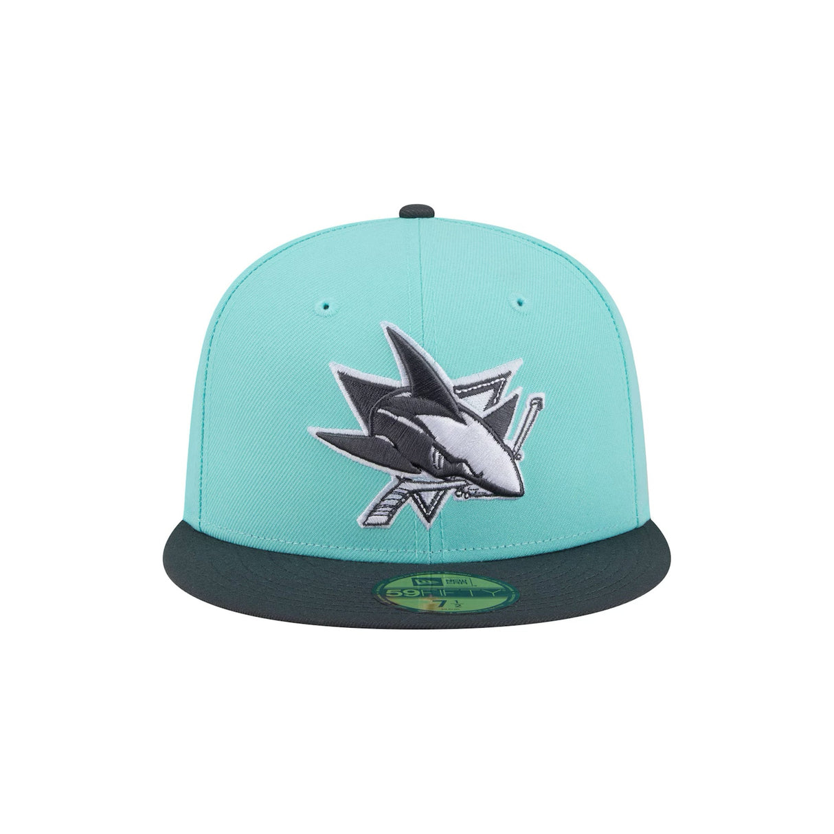 San Jose Sharks Teal Black 2 - Tone Turq 59FIFTY Fitted Hat - New Era - 230510332701