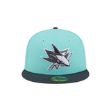 San Jose Sharks Teal Black 2 - Tone Turq 59FIFTY Fitted Hat - New Era - 230510332701