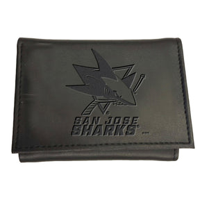 San Jose Sharks, Tri - Fold Wallet, Black - EG Collective - 801946249269