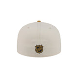 San Jose Sharks Two - Tone Cream Gold 59FIFTY Fitted Hat - New Era - 230510232701