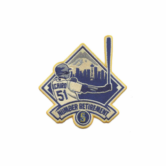 Seattle Mariners Ichiro 51 Number Retirement Embroidered Patch - The Emblem Source - 