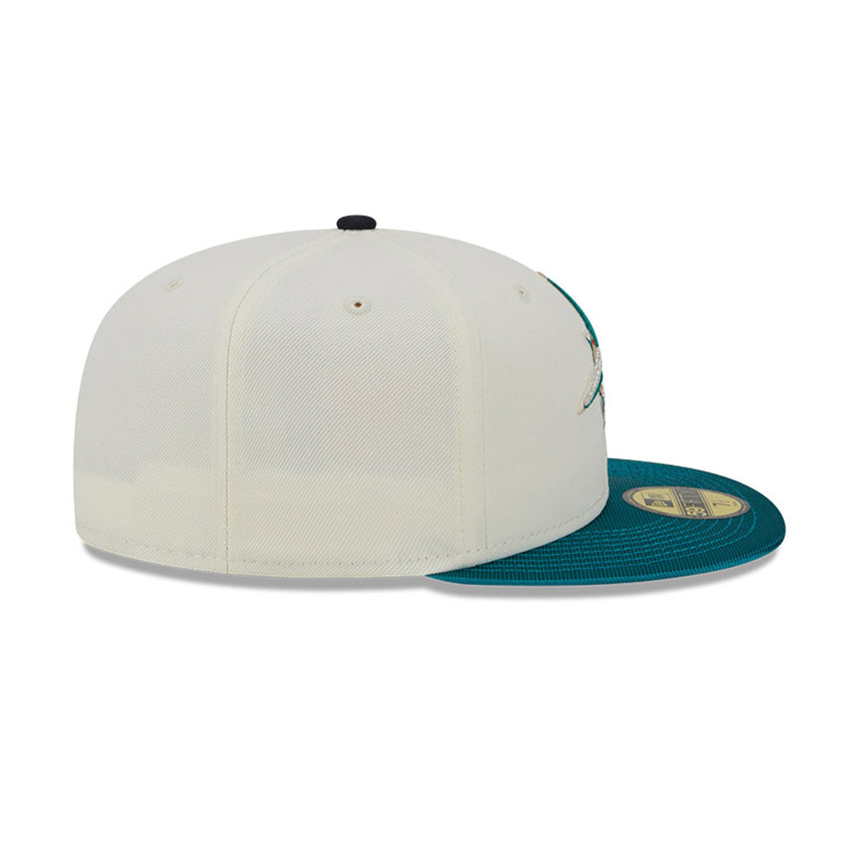 Seattle Mariners Team Shimmer Cream & Teal 59FIFTY Fitted Hat - New Era - 23332541501