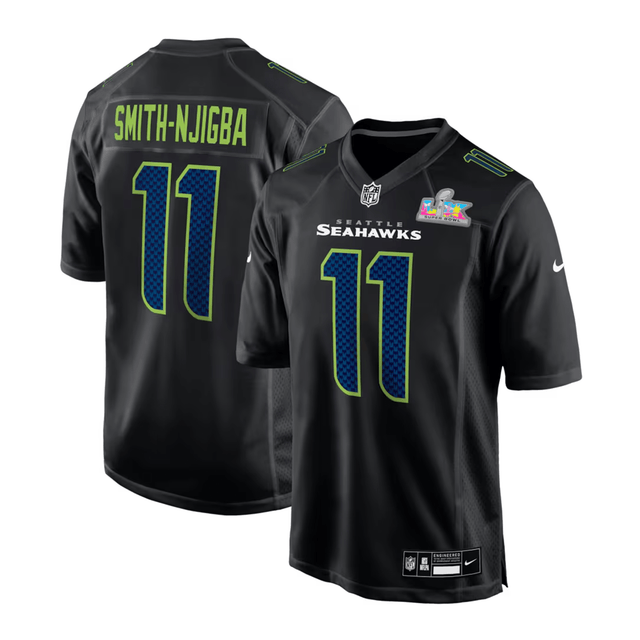 Seattle Seahawks Jaxon Smith - Njigba Super Bowl LX Patch Carbon Nike® Fashion Game Jersey - Nike - 360304128101