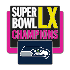 Seattle Seahawks LX Super Bowl Champions Celebration Collector Pin - Wincraft - 36030803