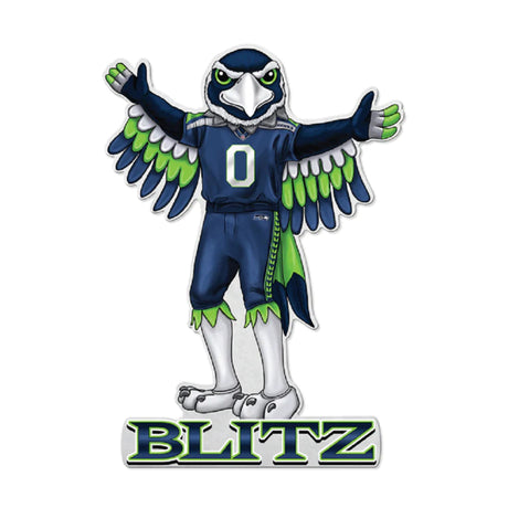 Seattle Seahawks Mascot Blitz Felt Pennant - Wincraft - 36030512803