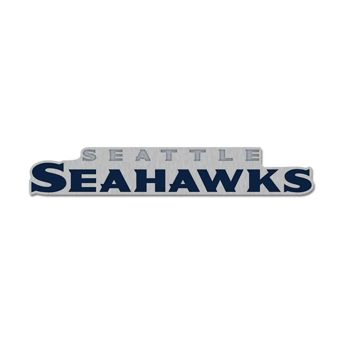 Seattle Seahawks Silver Wordmark Collector Enamel Pin - Wincraft - 3236011282