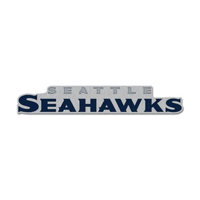 Seattle Seahawks Silver Wordmark Collector Enamel Pin - Wincraft - 3236011282