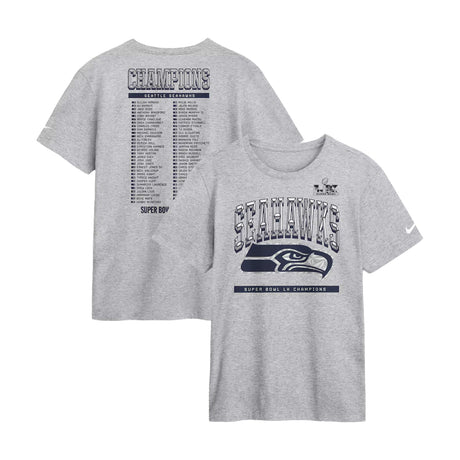 Seattle Seahawks Super Bowl Champions Roster Gray T-Shirt - Nike - 360306128301