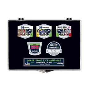 Seattle Seahawks Super Bowl LX Champions Five - Piece Collector Pin Set - Wincraft - 36030807
