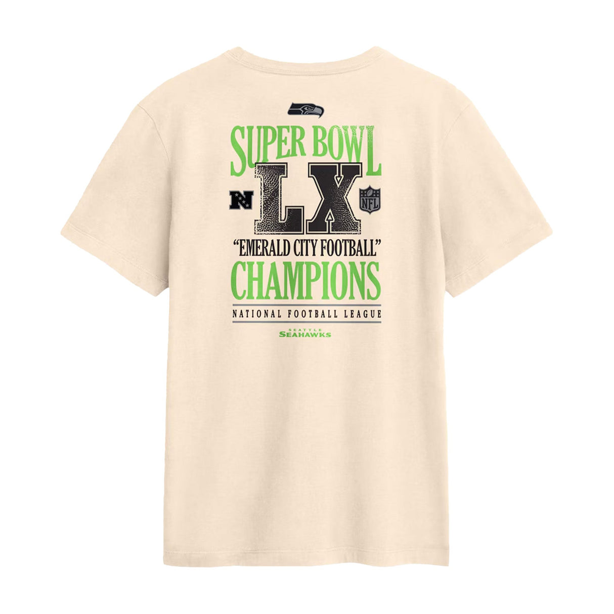 Seattle Seahawks Super Bowl LX Champions Long Ball Natural T-Shirt - Nike - 360306128401