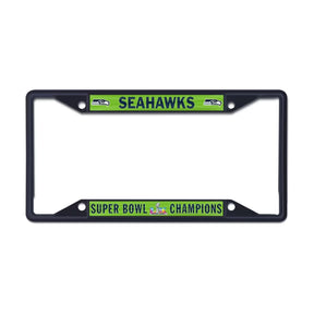 Seattle Seahawks Super Bowl LX Champions Navy License Plate Frame - Wincraft - 36030810