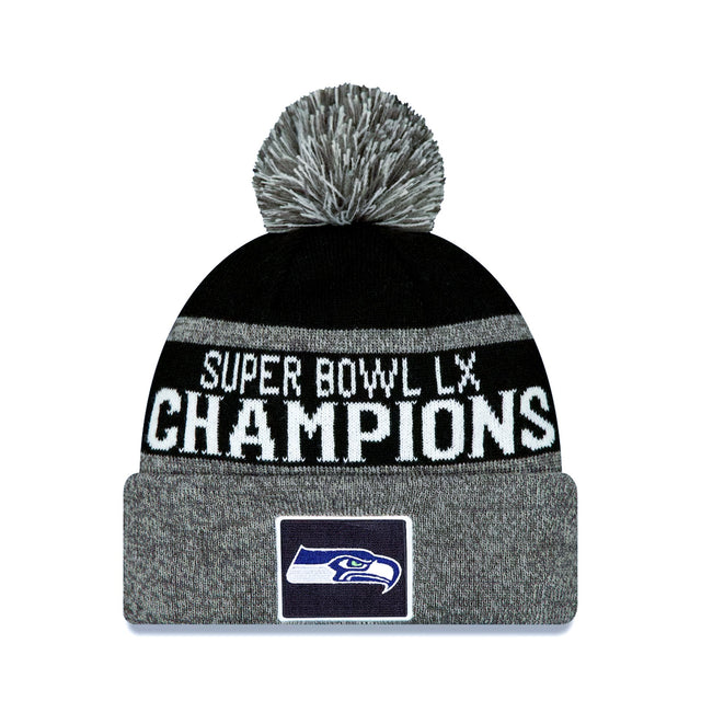 Seattle Seahawks Super Bowl LX Champions Parade Cuffed Knit Pom Beanie - New Era - 36030712803