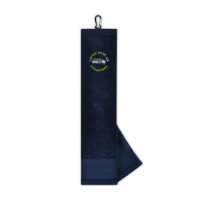 Seattle Seahawks Super Bowl LX Champions Tri - Fold Face/Club Embroidered Golf Towel - Wincraft - 36030818
