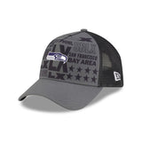 Seattle Seahawks Super Bowl LX Charcoal 9FORTY A - Frame Trucker Hat - New Era - 36030212802