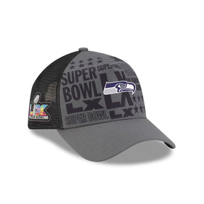 Seattle Seahawks Super Bowl LX Charcoal 9FORTY A - Frame Trucker Hat - New Era - 36030212802