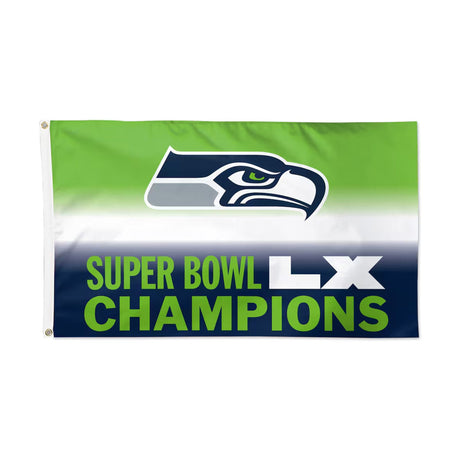 Seattle Seahawks Super Bowl LX Single - Sided Deluxe 3' x 5' Flag - Wincraft - 36030814
