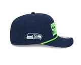 Seattle Seahawks Wordmark Navy 9SEVENTY Rope Stretch - Snap Hat - New Era - 237404128